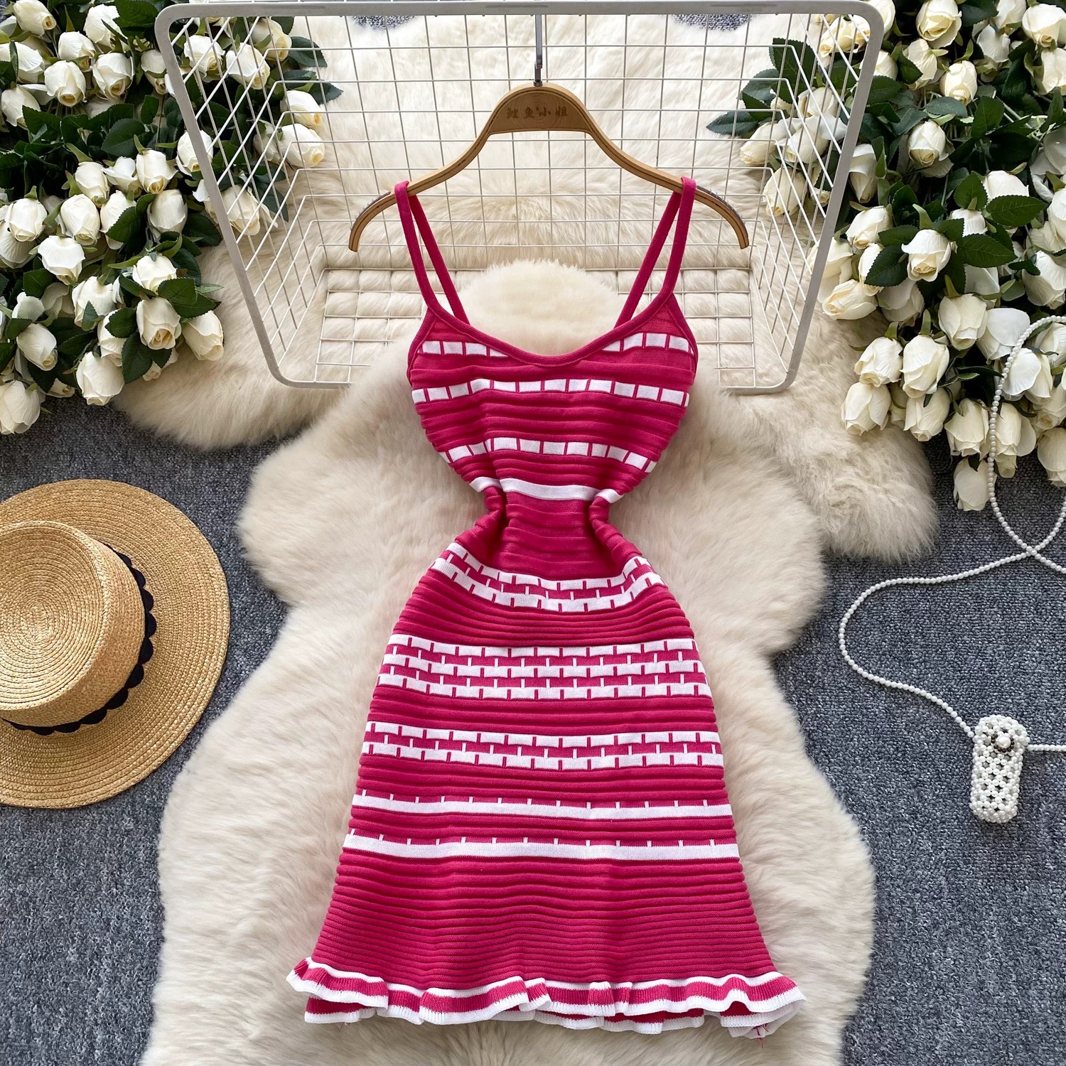 Vacay in Italy knitted dress KD308 images